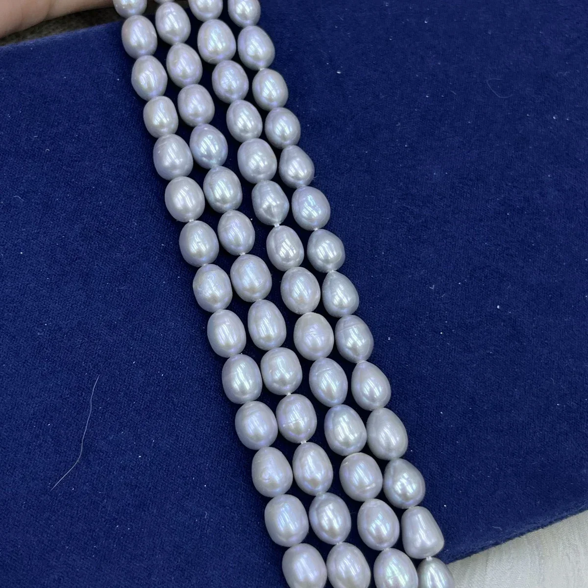 

Natural Freshwater Pearl 7-8mm AAA Gray Rice Beads Fat Isolate Bead Jewelry Make DIY Necklace Bracelet Accessories Women Wedding