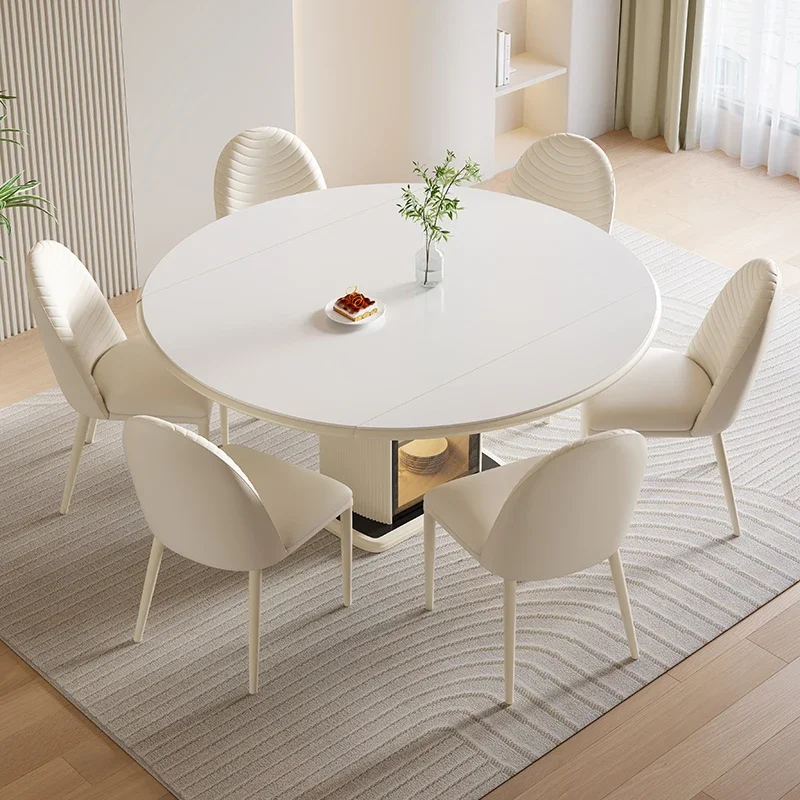 Reception Tables Ceramic Dining Table Kitchen Luxury Coffee Elegant Chairs Cafe Extendable Multifunction Comedor Furniture Room