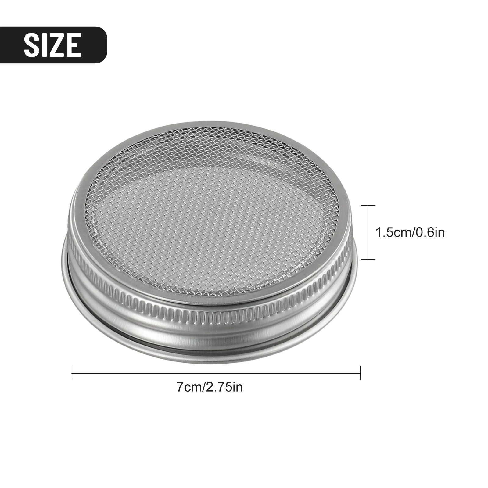 70mm Stainless Steel Strainer Sprouting Lid for Jar Prevents Counter Mess and Promotes Healthy Sprouting Set of 4