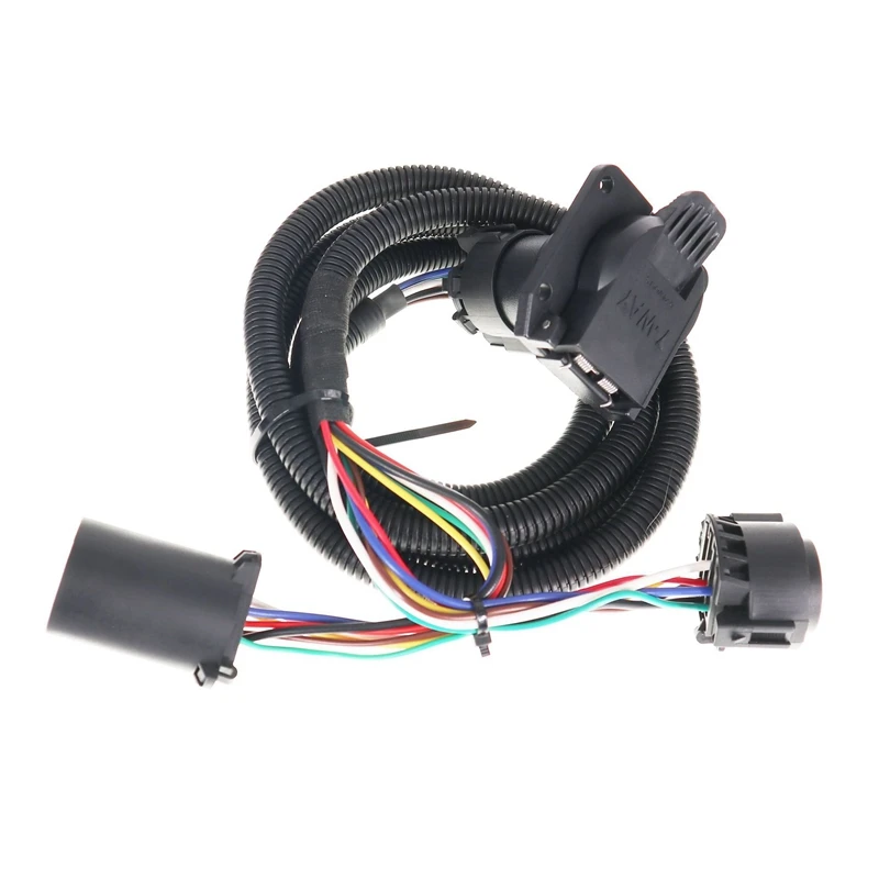 7-Foot Vehicle-Side Truck Bed 7-Pin Trailer Wiring Harness Extension For Select Chevrolet Dodge Ford GMC Nissan Ram