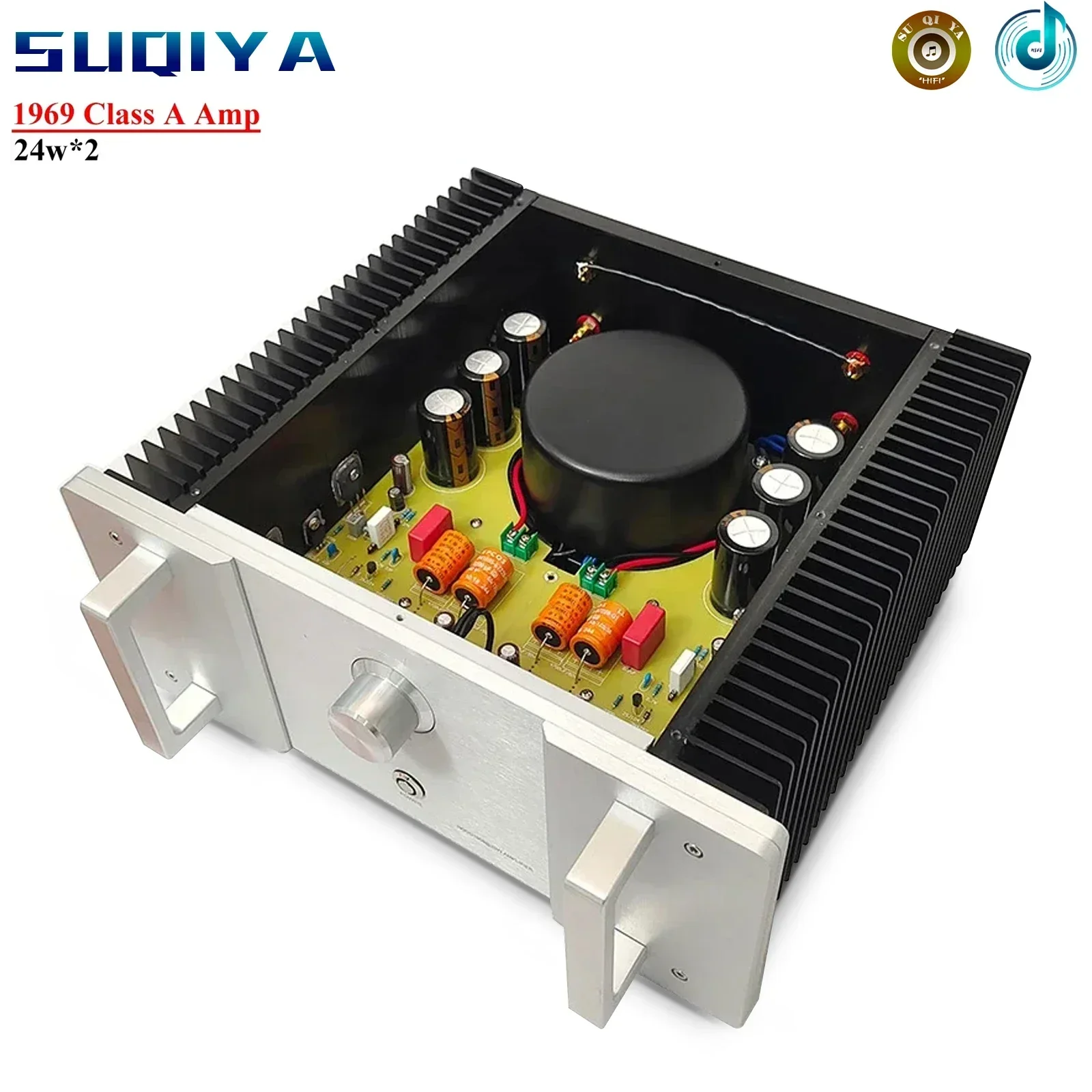 Amplificador de potencia 24w * 2 Hood 1969 Clase A pura, RMS de alta potencia, amplificador FET de baja distorsión, amplificador de Audio HIFI