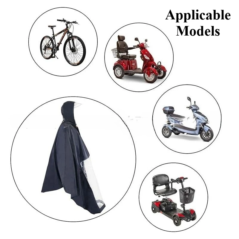 العالمي المسنين التنقل سكوتر مقاوم للماء المعطف كرسي متحرك مقنعين الدراجة معطف واق من المطر المطر Ebike غطاء ملابس ضد المطر الدراجات الكهربائية #3