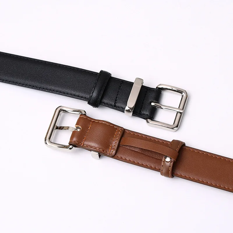 

Korean Style Genuine Leather Belt Women's Simple Denim Pants Decorative All-match Leather Women's Thin Waist Belt
