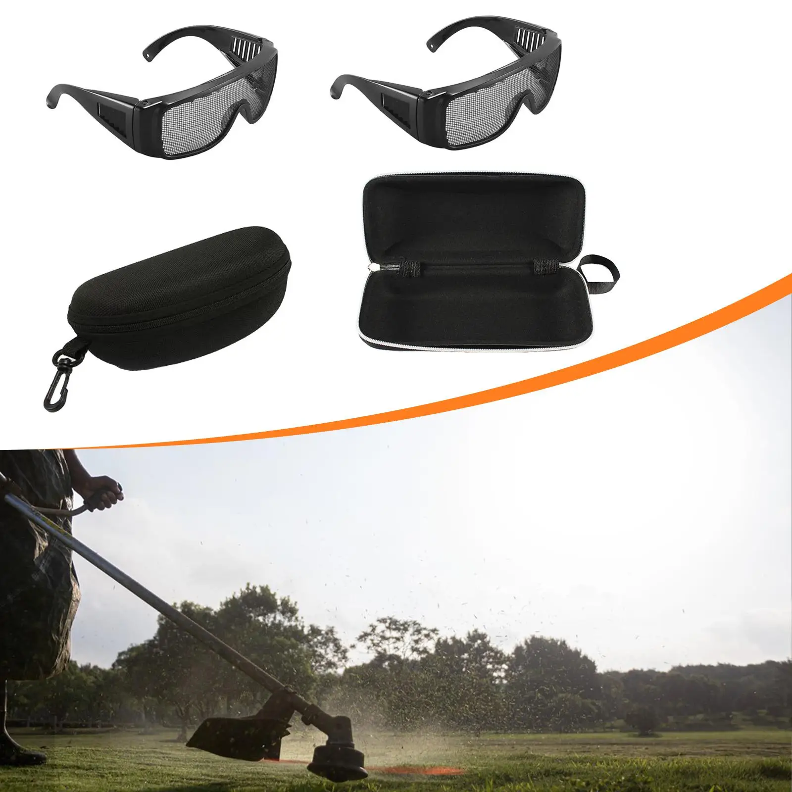 Óculos de segurança de malha de metal Óculos de segurança para trabalhar madeira serrar jardinagem