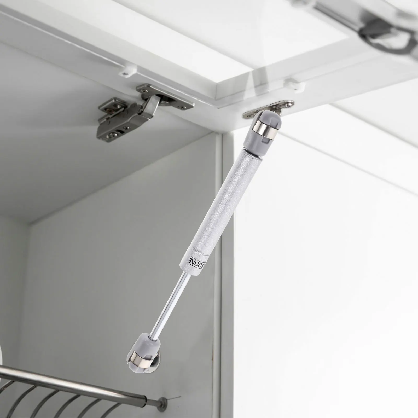 

2 Pcs Pneumatic Rod Complete Accessories Hinge Lid Rolled Steel Support Cupboard Stays Lift Wide Application Set of
