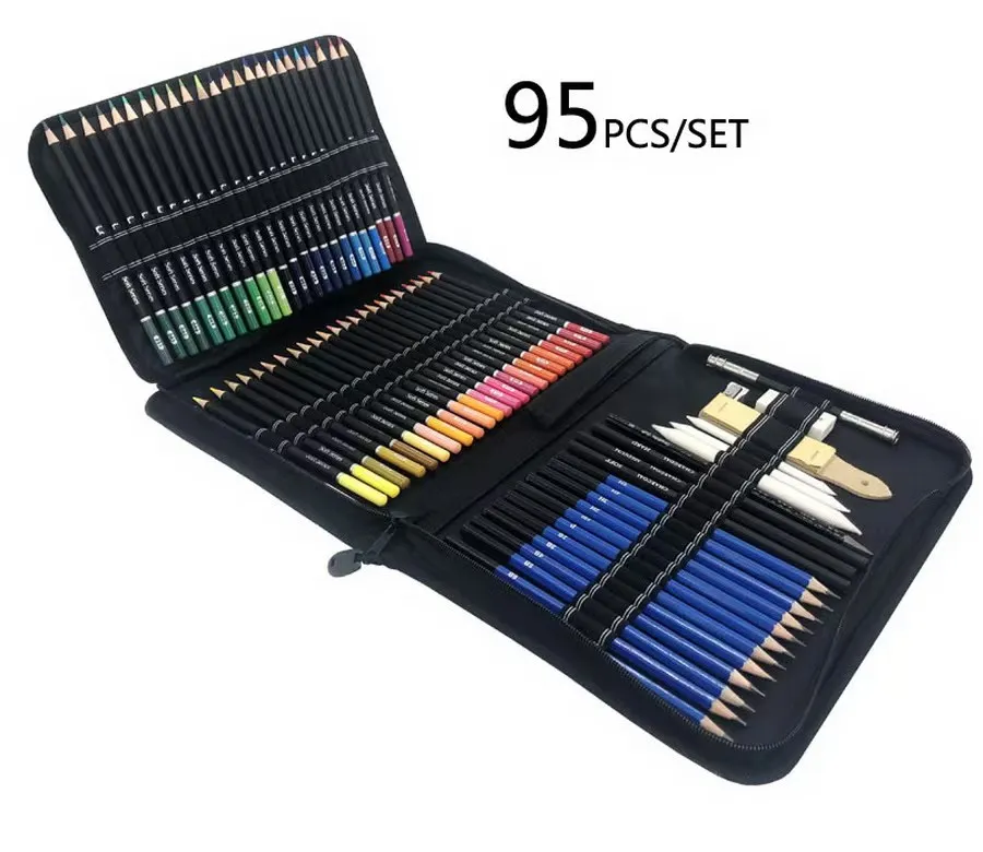 95/145 Pcs Sketching Pencils Set Professional Complete Drawing Pencils Graphite Pencils Beginners Artists Art Painting Tool Kit