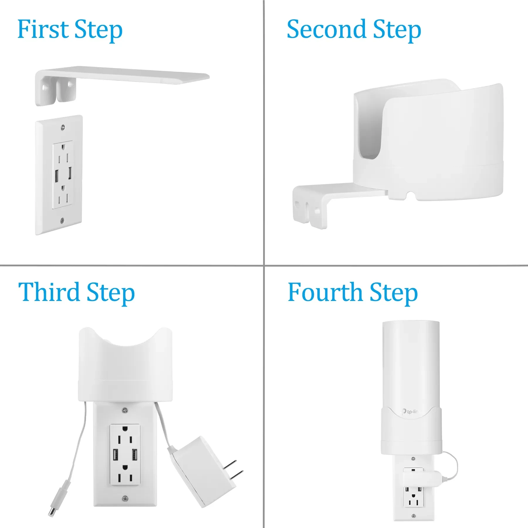 Wall Mount Holder for Deco M4/E4/P9/S7 Deco E4 Deco P9 Deco S7 Whole Home Mesh WiFi System, Bracket with Cord Management