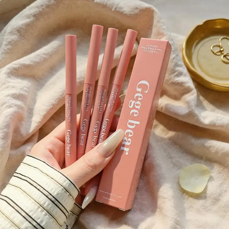 게게 베어 2 in 1 바이컬러 리딩 펜슬 삼각형 헤드 하이라이터 언더 아이 펜슬 아이섀도우 브라이트닝 방수 메이크업 도구