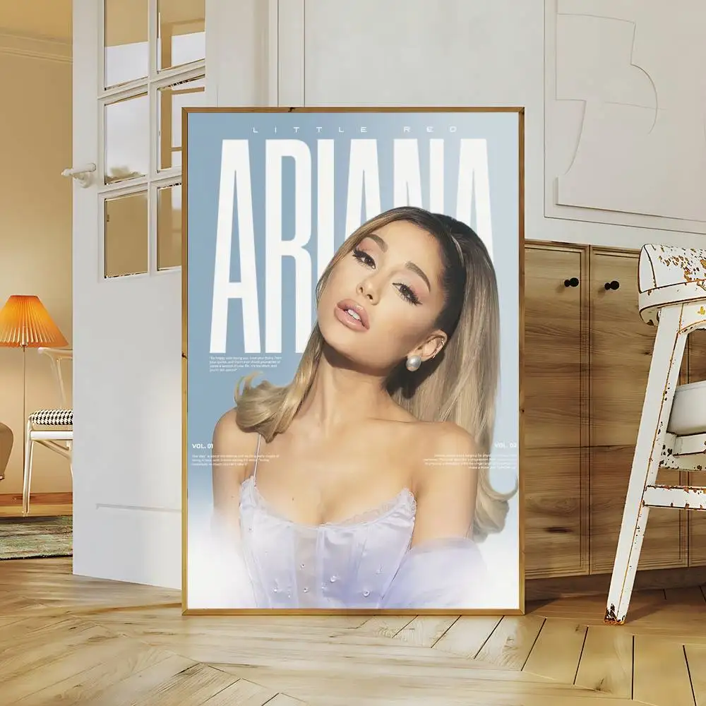 Singer A-Ariana-G-Grande Self-adhesive Art Poster Whitepaper Prints Posters Artwork Aesthetic Art Wall Painting