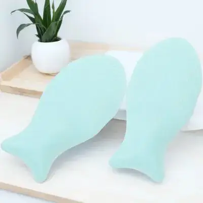 Bouffée de maquillage en Silicone lavable, 2 pièces, bouffante de poudre réutilisable multi-usage pour fond de teint, Blush, Application de poudre, visage confortable