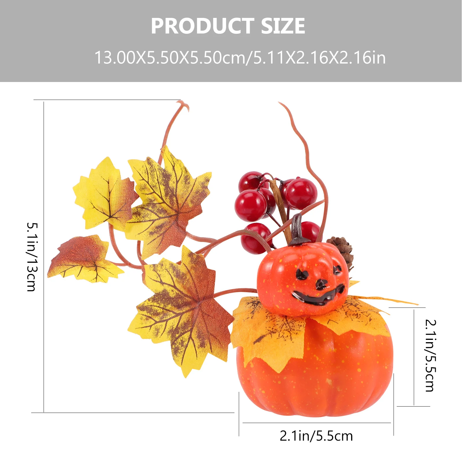 ديكور طاولة اليقطين الاصطناعي نابض بالحياة، زخرفة اليقطين العملية لزينة حصاد الخريف لعيد الهالوين وعيد الشكر #2