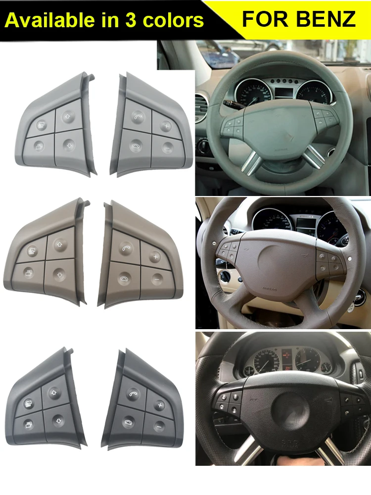 Kit de commande de boutons multifonctions pour volant 8 touches pour Mercedes Benz W164 W245 W251 ML GL 300 350 400 450 2006-2009