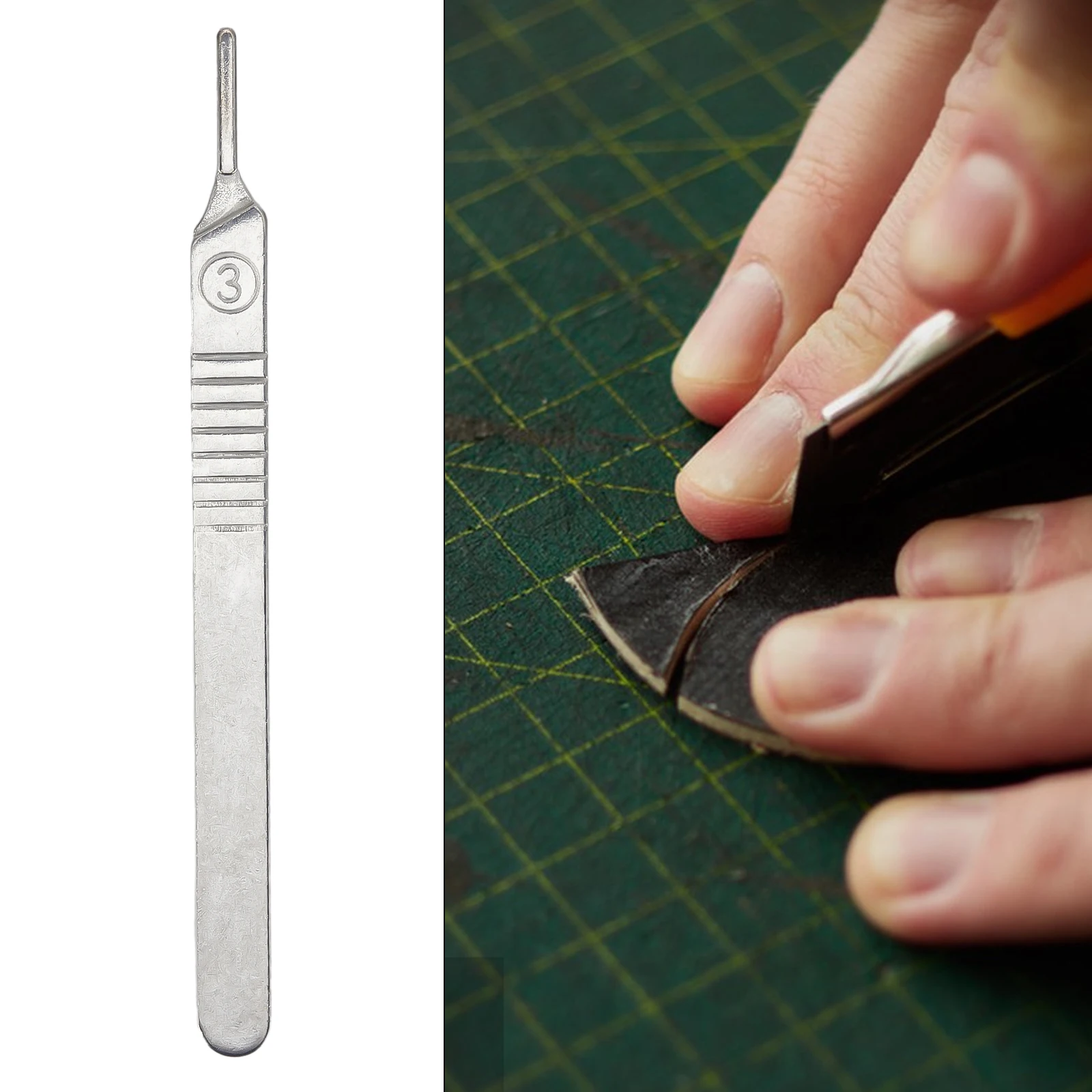 1 Pcs Utility Carving  Replacement Blade Handle DIY  Cutting Hand Tools 3# 4# Carbon  Steel Carving Metal Handle Blades