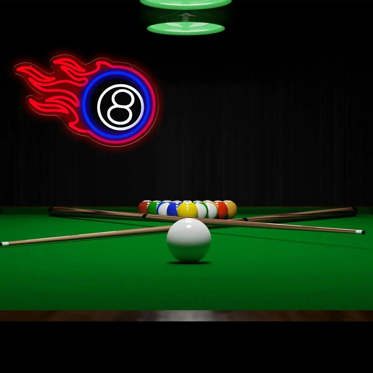 Billiard Neon Sign USB Dimmable LED Neon Lights for Game Room Bedroom Club Party Arcade Room Decor Billiards Room Accessories
