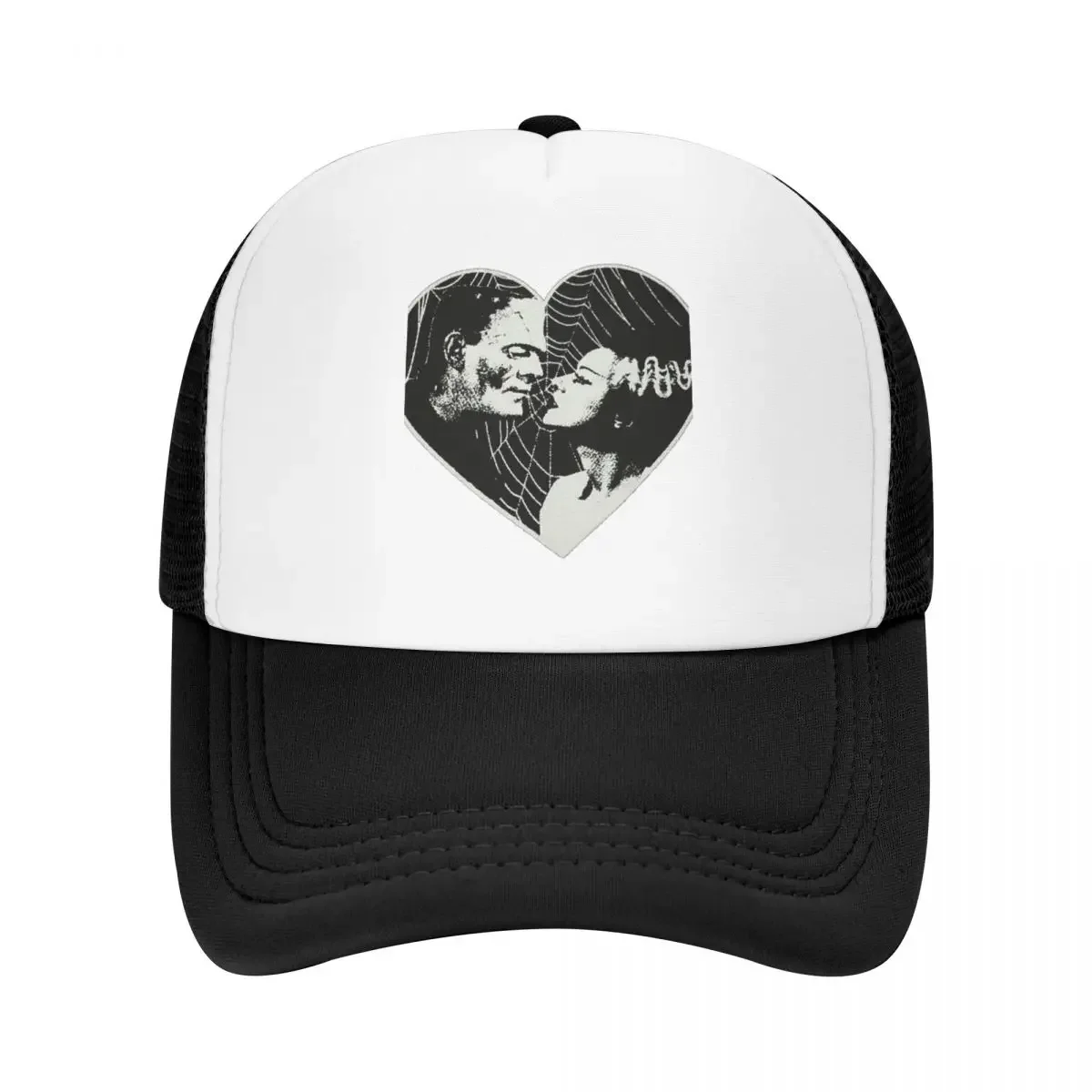 Frankenstien And Bride Of Frankenstein In Love Racerback Baseball Cap Mesh Truck Caps  Sports Hat