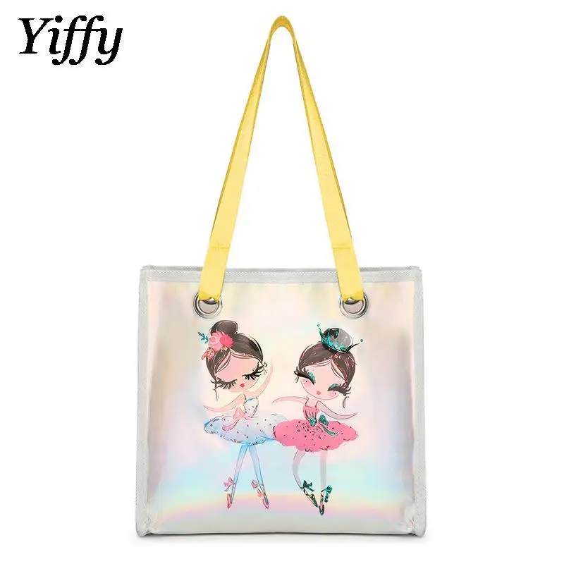 Colorido Laser Ballet Dance Bag para crianças, Música Bolsa, Armazenamento Sacos, Menina Presente, Latina