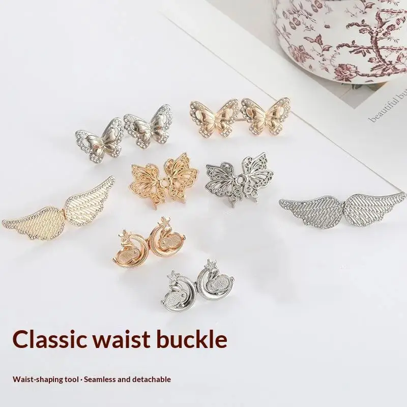 Boucle de taille ajustable à bouton-pression, accessoire de mode unisexe pour jeans, pantalons, jupes, serre-taille