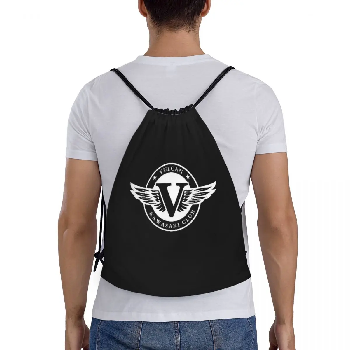 

Vulcan Motorcycle Modren Backpacks Casual Portable Drawstring Bags Sports Bag Book Bags For Travel Students
