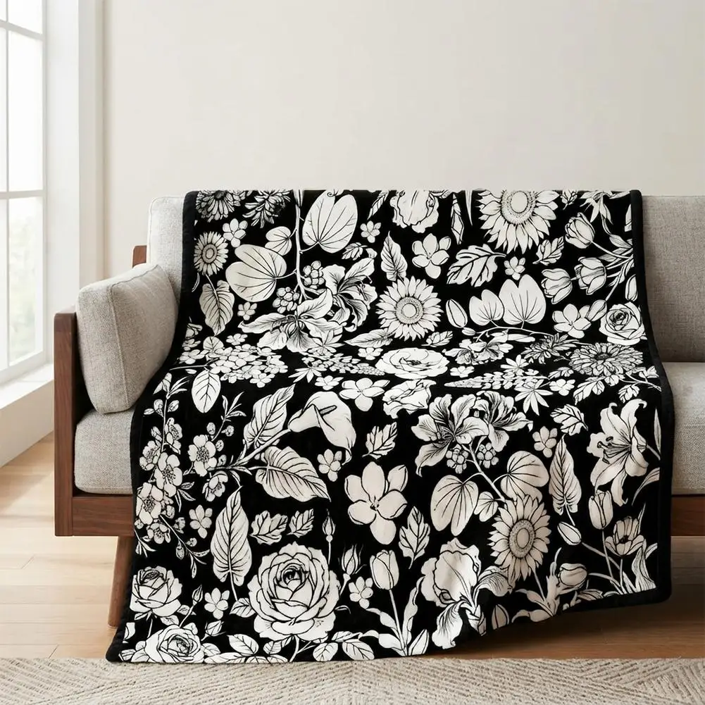 DIY-Maldecke mit 24 farbigen Acryl-Markern, florales Motiv, Stoffmalerei, Wurfdecke für Sofa, Schlafzimmer, Dekoration, Geschenk – Detail 13