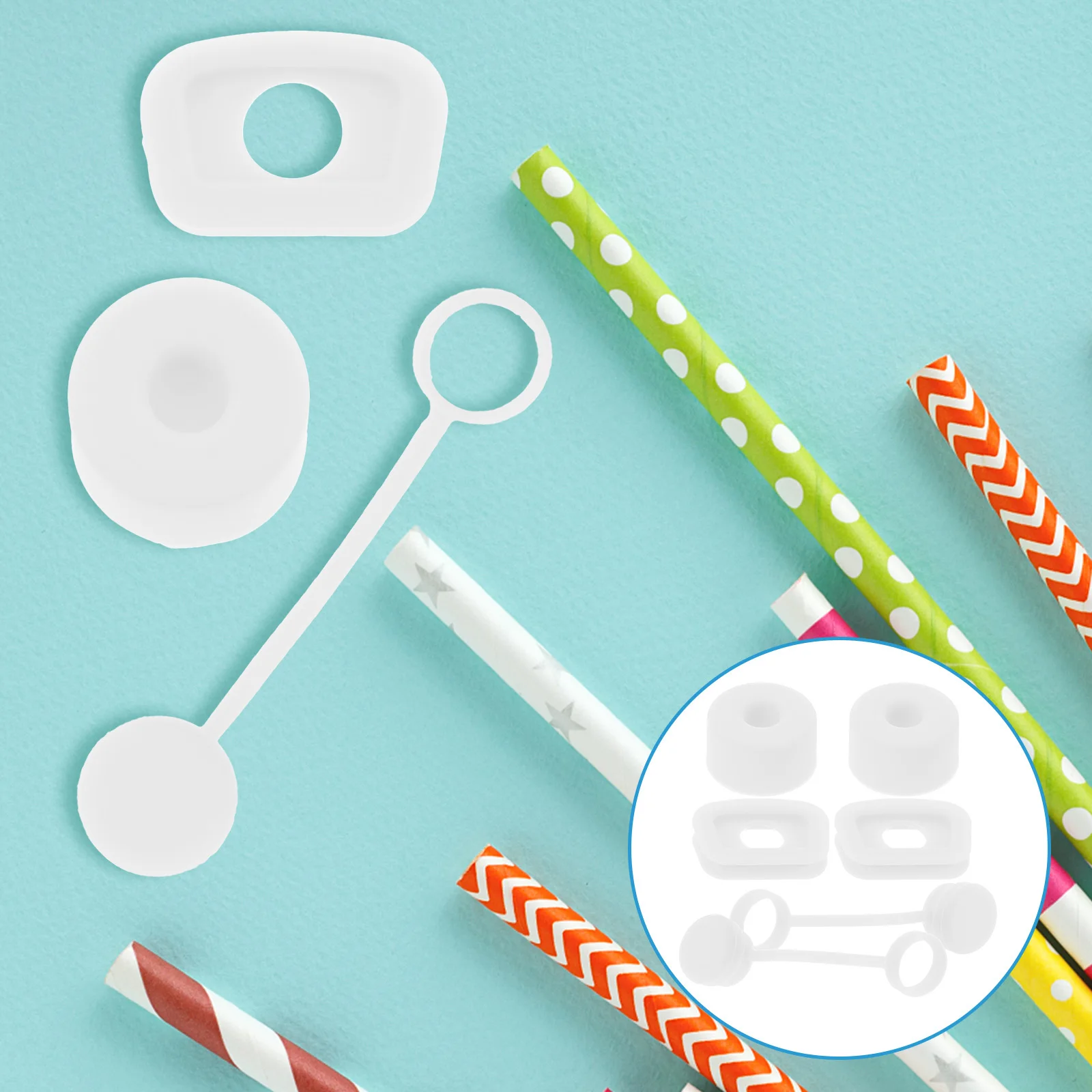 

1Set Tumbler Spill Proof Stopper Set Silicone Leakproof Straw Cover Travel Accessories Spill Proof Stoppers Leaks Stopper