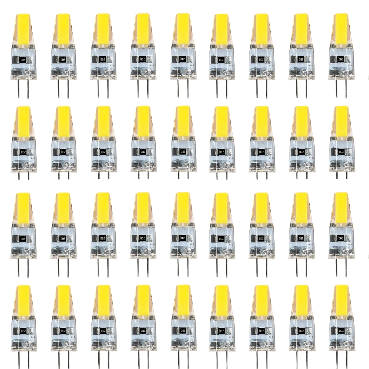 

50pcs Mini G4 LED COB Lamp 6W Bulb Dimmable AC DC 12V 220V Candle Lights Replace 45W Halogen for Chandelier Spotlight White