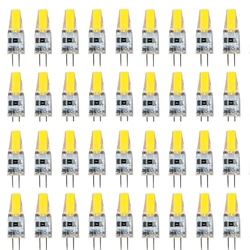 50pcs Mini G4 LED COB Lamp 6W Bulb Dimmable AC DC 12V 220V Candle Lights Replace 45W Halogen for Chandelier Spotlight White