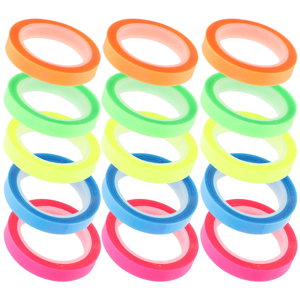 15 Rolls Waterproof Index Sticker Highlight Strips Adhesive Tape Highlighters for Books Reading Page Markers Tabs