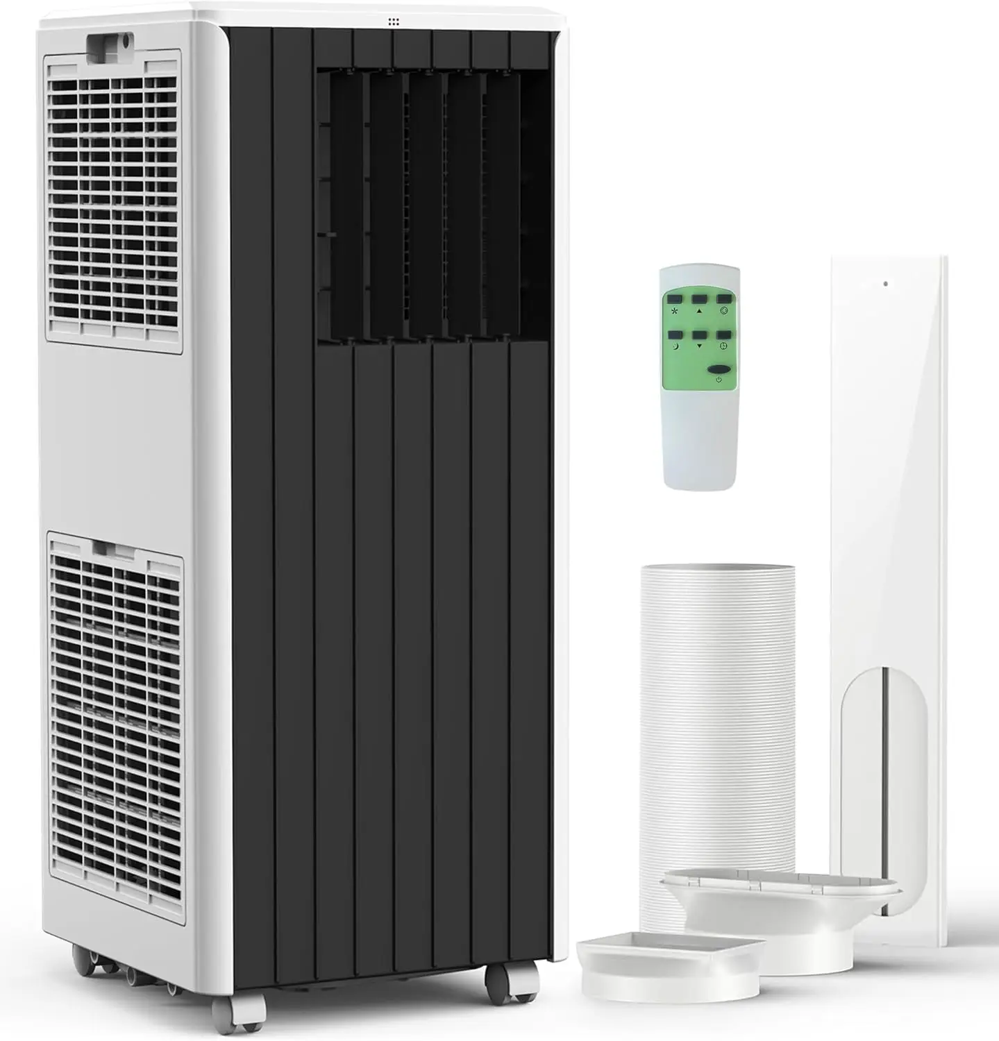 

8000 BTU Portable Air Conditioner with Window Kit & Remote, Easy Setup, Cools 350 Sq. Ft., 24-Hour Timer, Sleep Mode, Quiet Operation, Black
