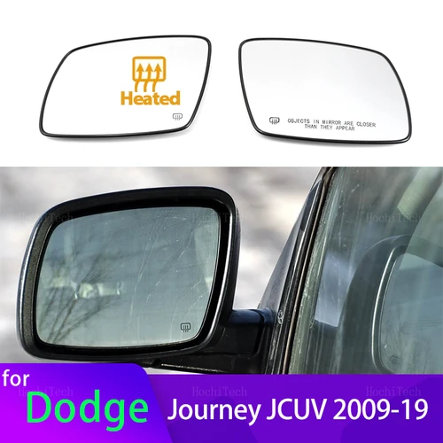 Espejo retrovisor gran angular de cristal con calefacción lateral izquierdo y derecho para accesorios Dodge Journey JCUV 2009-2019