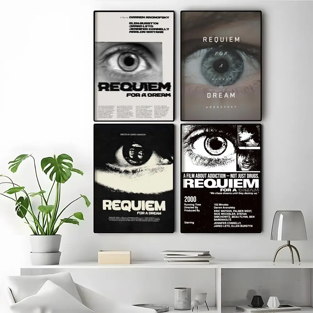 R-Requiem for a Dream Graphic Art Sticker Unique Wall Pictures Dormitory Wall Accessories Poster