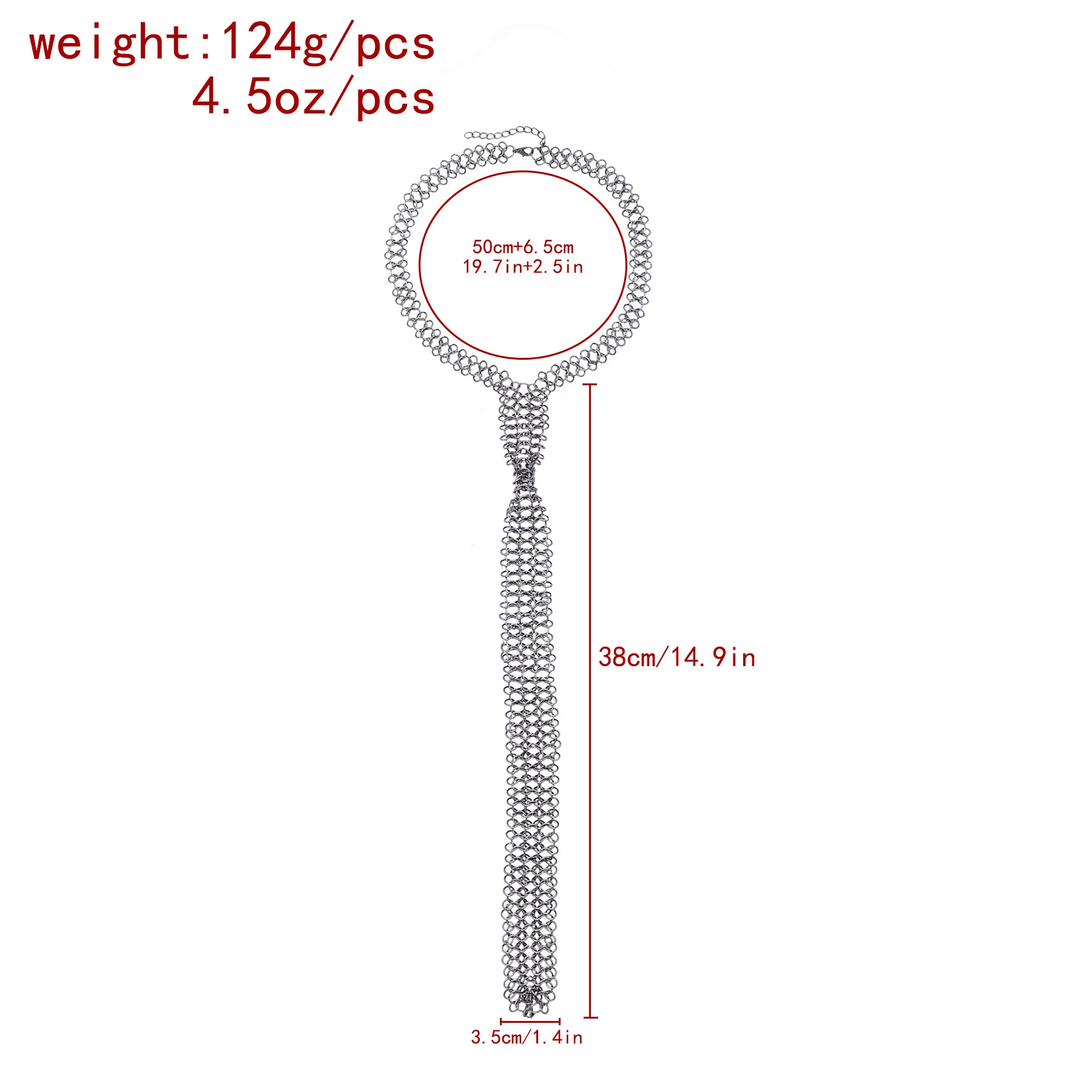 Niche fashion design long hollow chain tie necklace high-end simple style catwalk music festival trend accessories
