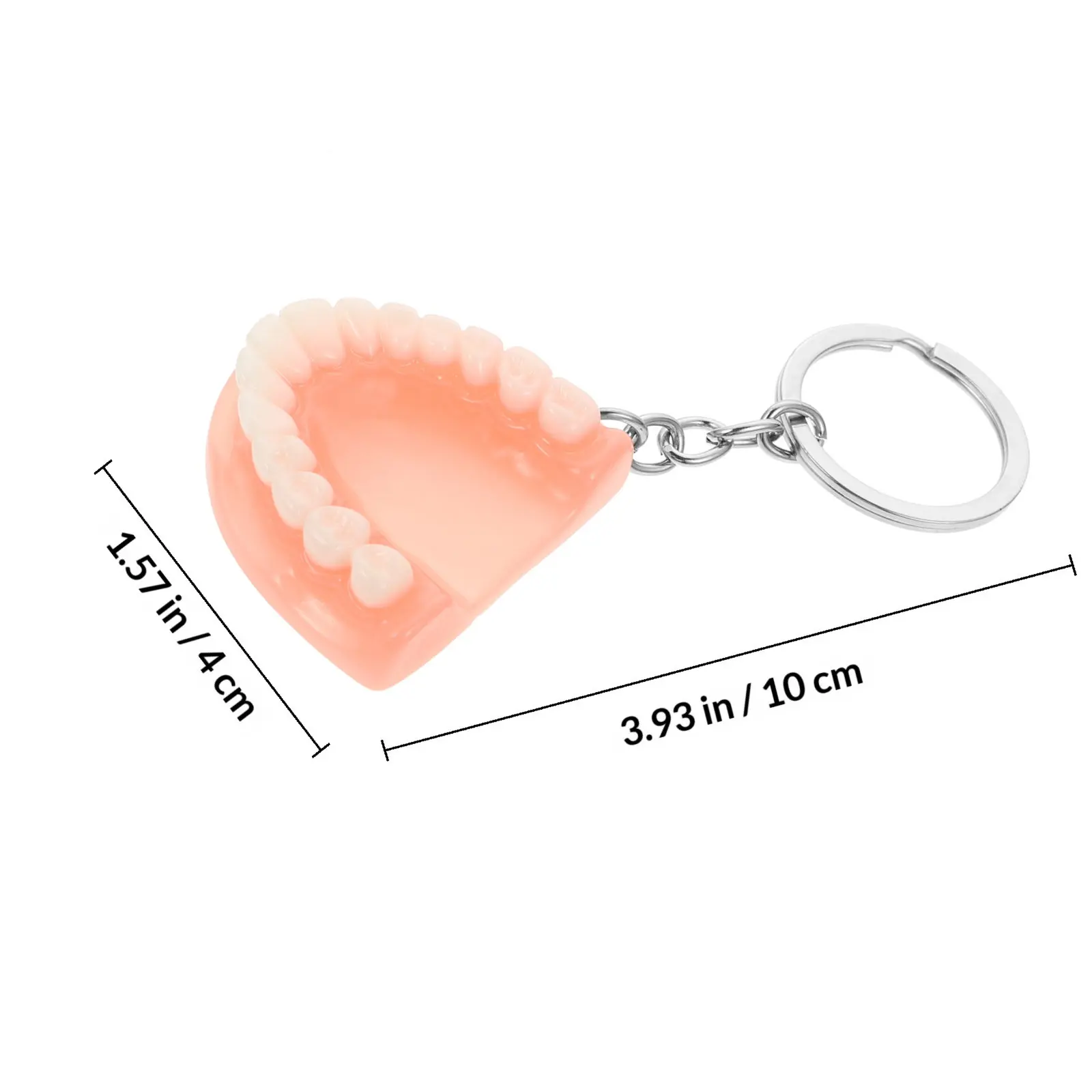 1Pcs Spoof Denture Keychain Resin Halloween Keychain Funny Denture Key Ring Creative Backpack Pendant Decorative Photo Prop