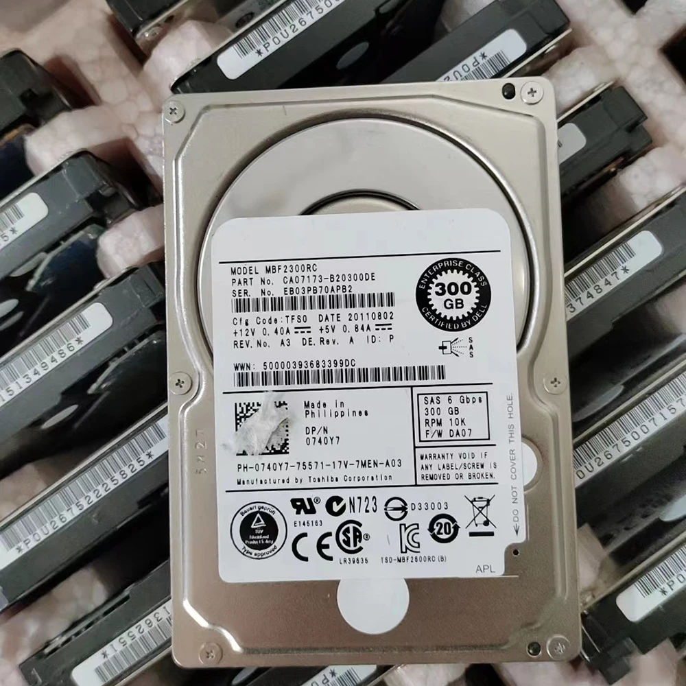 AL13SEB300 For Server Hard Disk HDEBC03GAA51 0MTV7G 300G 10K SAS 2.5" Hard Drive