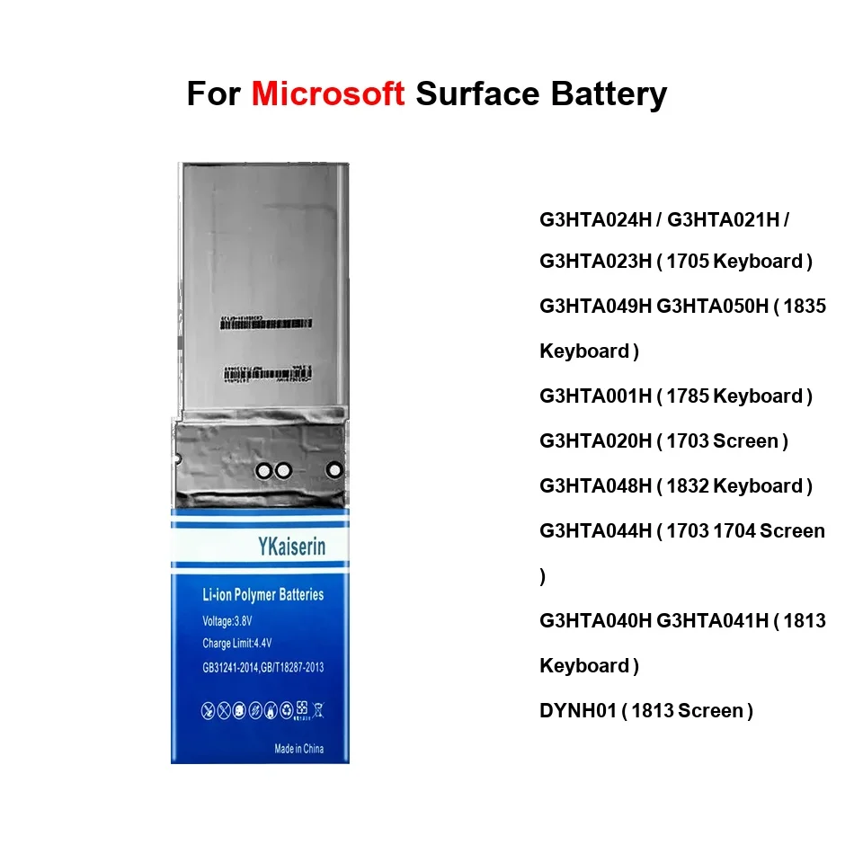 

Аккумулятор 3000-10000 мАч для Microsoft Surface Book 1 1703, 13.5-дюймовый экран 1704, 1705, 1832, 1834, 1835, клавиатура 2, 2-я версия