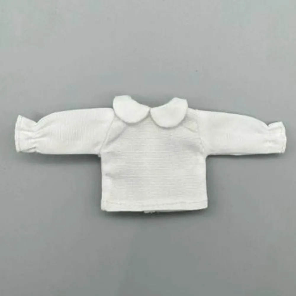 

Fashion Overalls Clothes Mini Cute Casual Wear Jeans Trousers Shirt DIY Accessories Denim Pants T-shirt Tops for 1/12 BJD Dolls