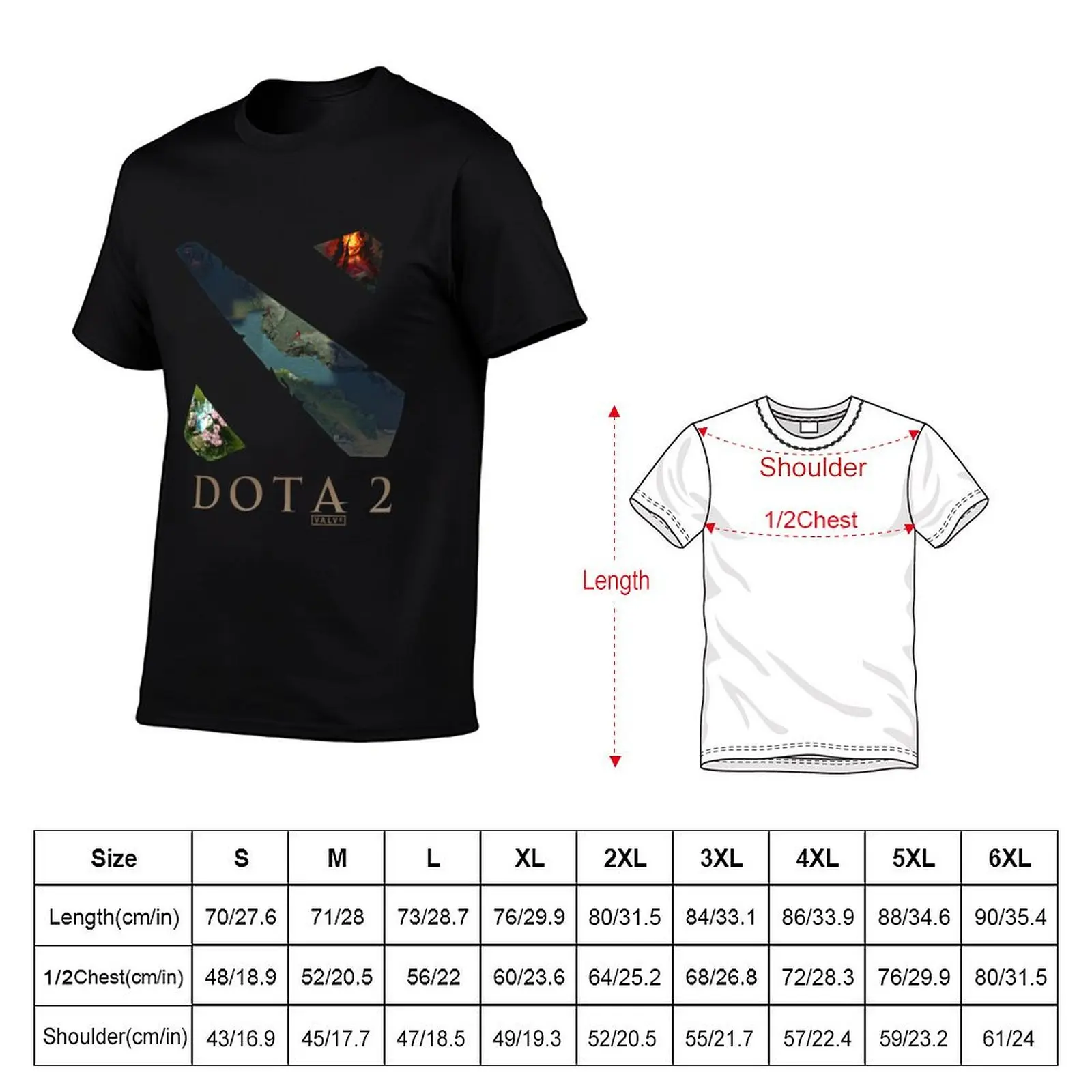 Dota 2 Logo: Windowed Map| Perfect Gift T-Shirt plus size tops anime t shirts kawaii clothes summer top men clothing