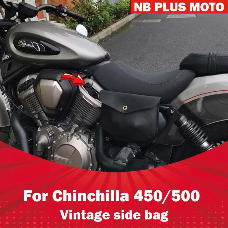 

【Premium】For Chinchilla500 side cover bag 450 side bag motorcycle modified parts retro tool fuel tank side bag small hanging bag