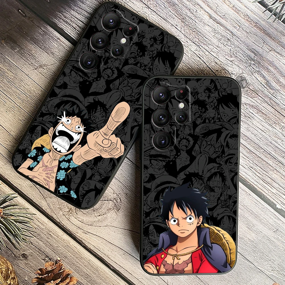 

Anime One Piece Luffy Zoro For Samsung Galaxy S24 S23 S22 S21 S20 FE S10 S10E Plus Ultra Pro Lite 5G Black TPU Phone Case