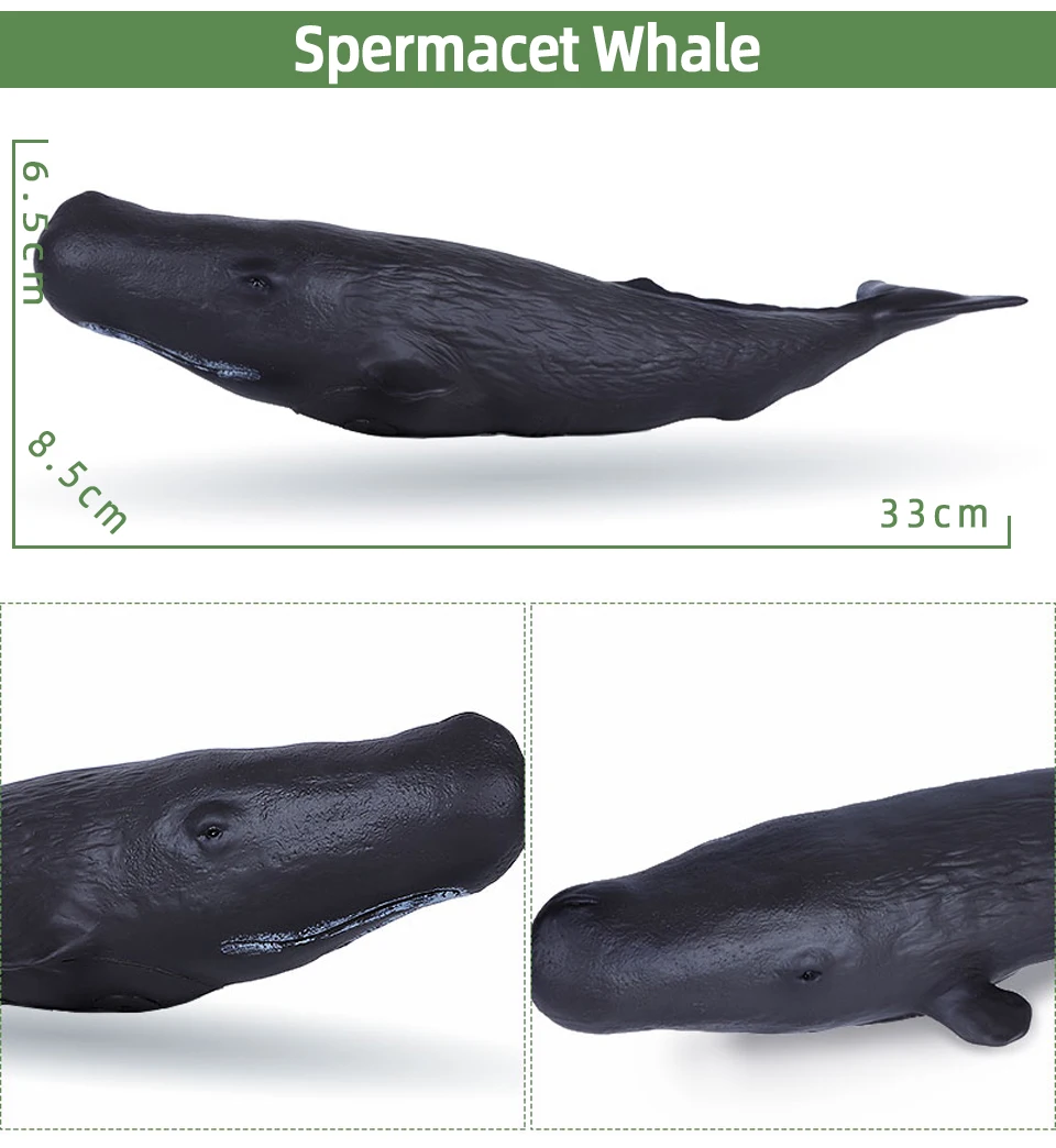 Big Size Soft Rubber Sea Life Simulation Action Figure Animal Model Toys for Children Kids Whale Figures Collection Educational