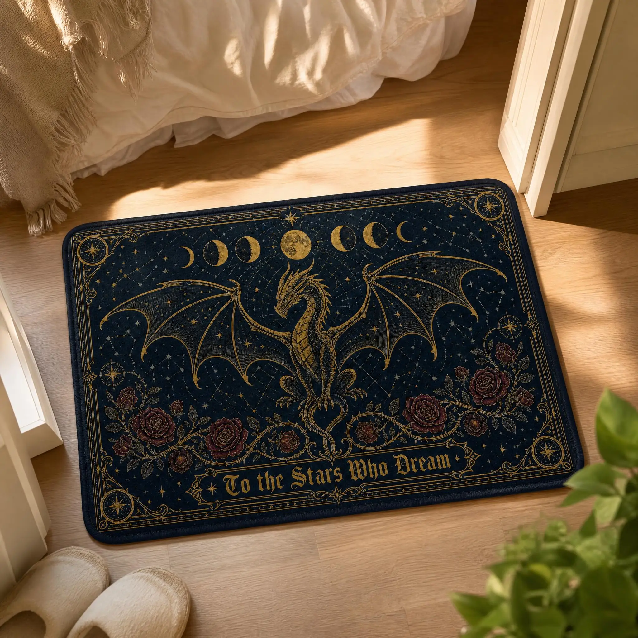 A Court of Thorns and Roses Floor Mat, Suitable For Decorating Living Rooms And Bedroom Entrances, A Unique Holiday Gift