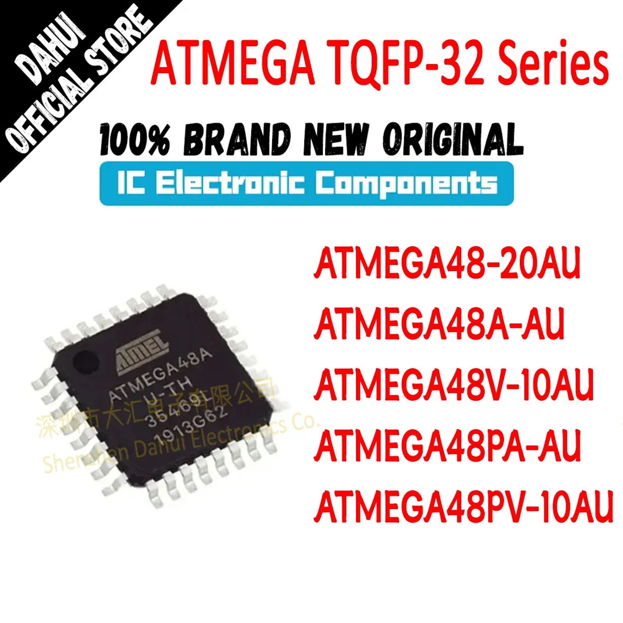 ATMEGA48-20AU ATMEGA48A-AU ATMEGA48V-10AU ATMEGA48PA-AU ATMEGA48PV-10AU ATMEGA48 ATMEGA IC MCU Chip TQFP-32