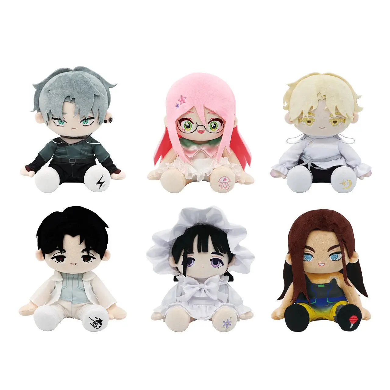 Official Anime Game Alien Stage Till Ivan Sua Luka Mizi Hyuna 20cm Plush Doll Cosplay Sitting Plushie Body Clothes Stuffed Toys