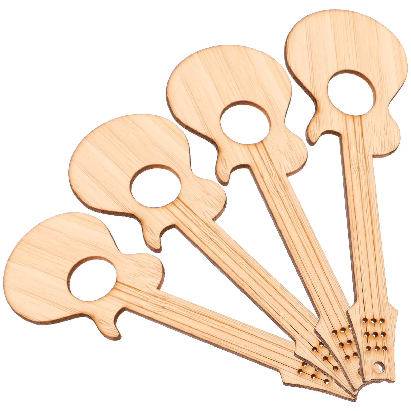 

4 Pcs Bamboo Pendant Book Marks for Reading Men Bookmarks Adults Music Markers Musical Instrument