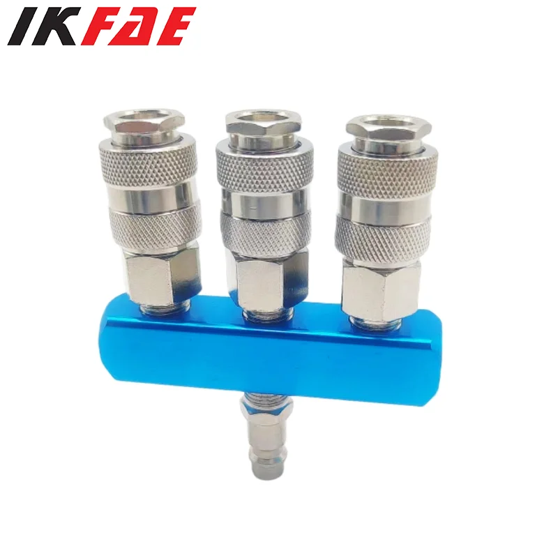 

Compressor Pneumatic Fitting Pump Tool Coupler Manifold Multi Splitter EU/JP Ttpe Air Gas Distributor for 1/4 Quick Connector