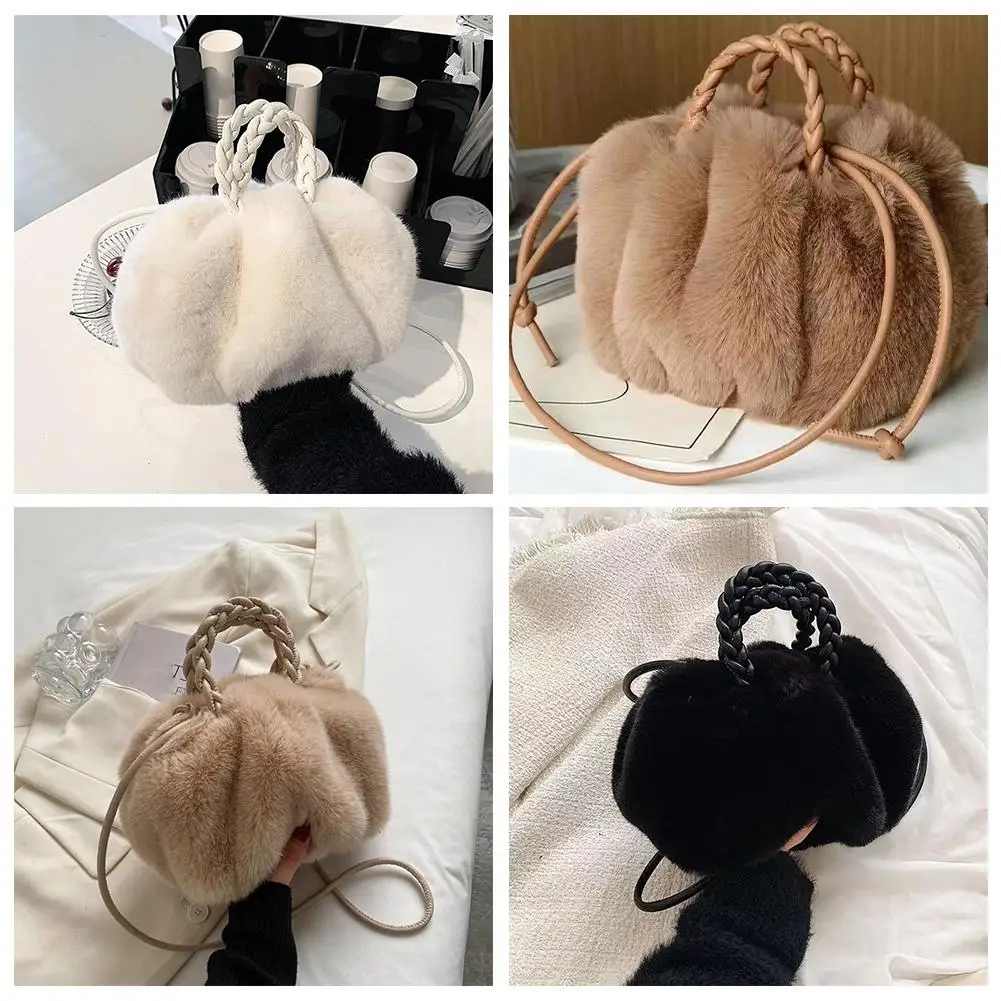 Cute Pumpkin Bag 2026 Autumn And Winter New Fashion Cloud Crossbody Bag Niche Design Autumn Winter Fashion Sweet Girl Handbag