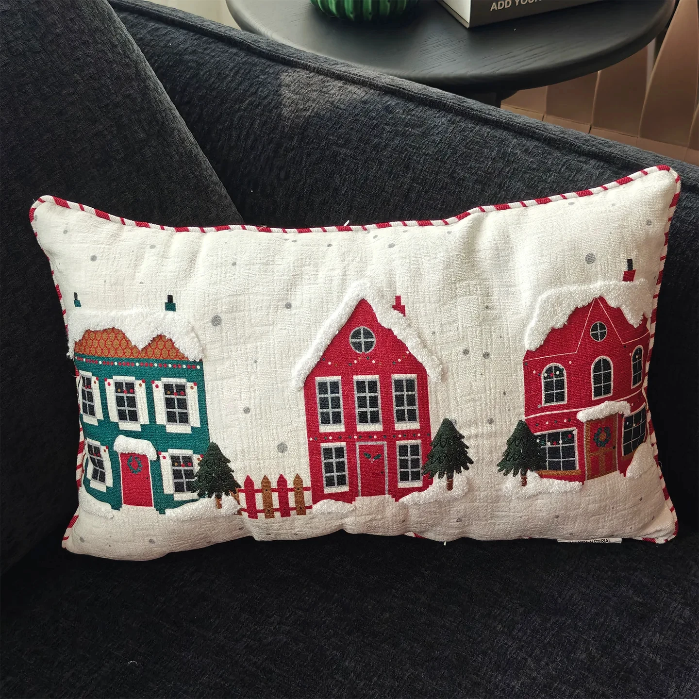 New Year Christmas Throw Pillow High Quality Nordic Winter Lumbar Cushion for Bedroom Living Room Decor