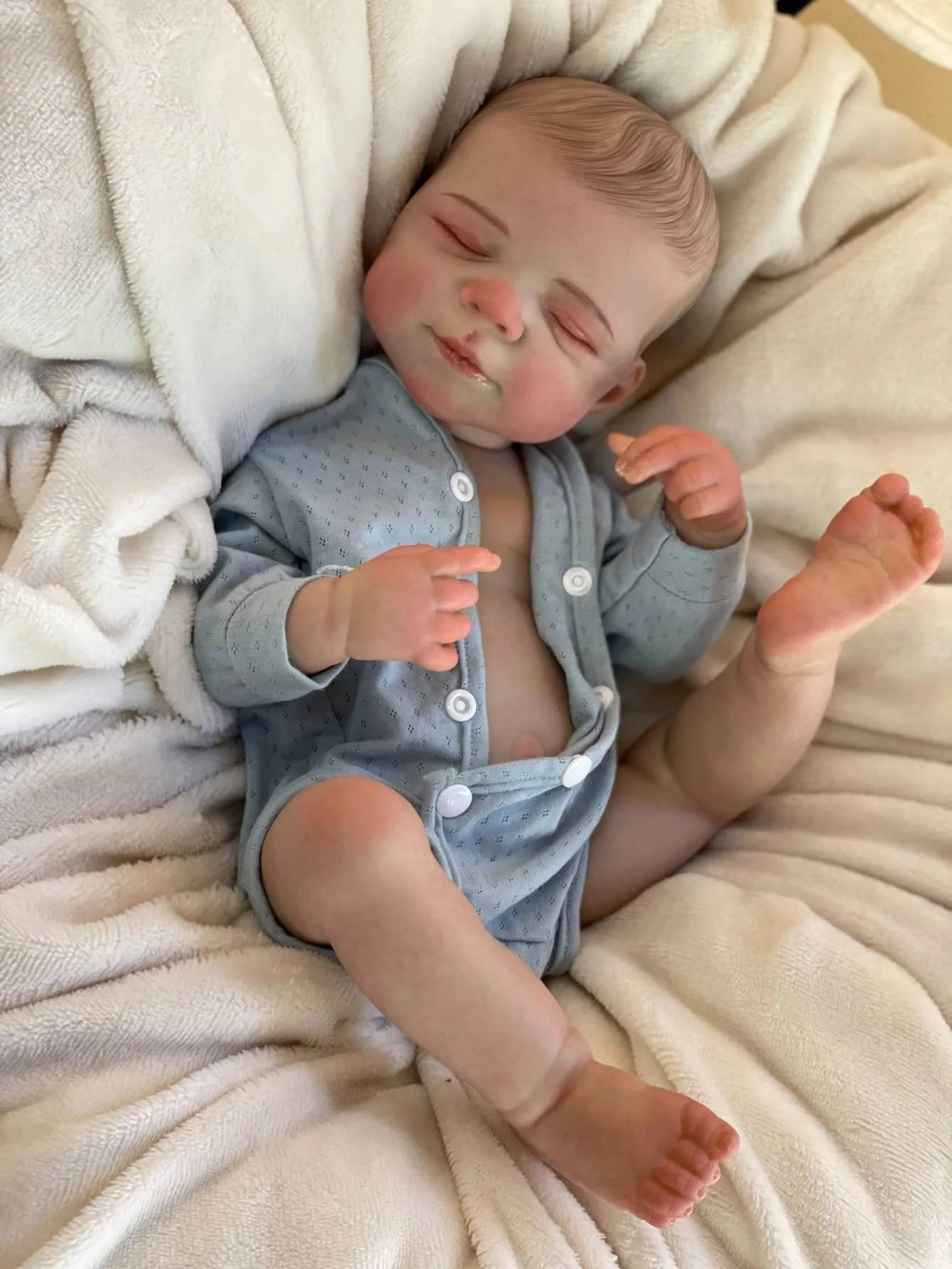 18 Inch Pascale Boy Bebe Reborn Doll 3D Painted Skin Lifelike Hair Newborn Baby Doll For Children Birthday Gifts