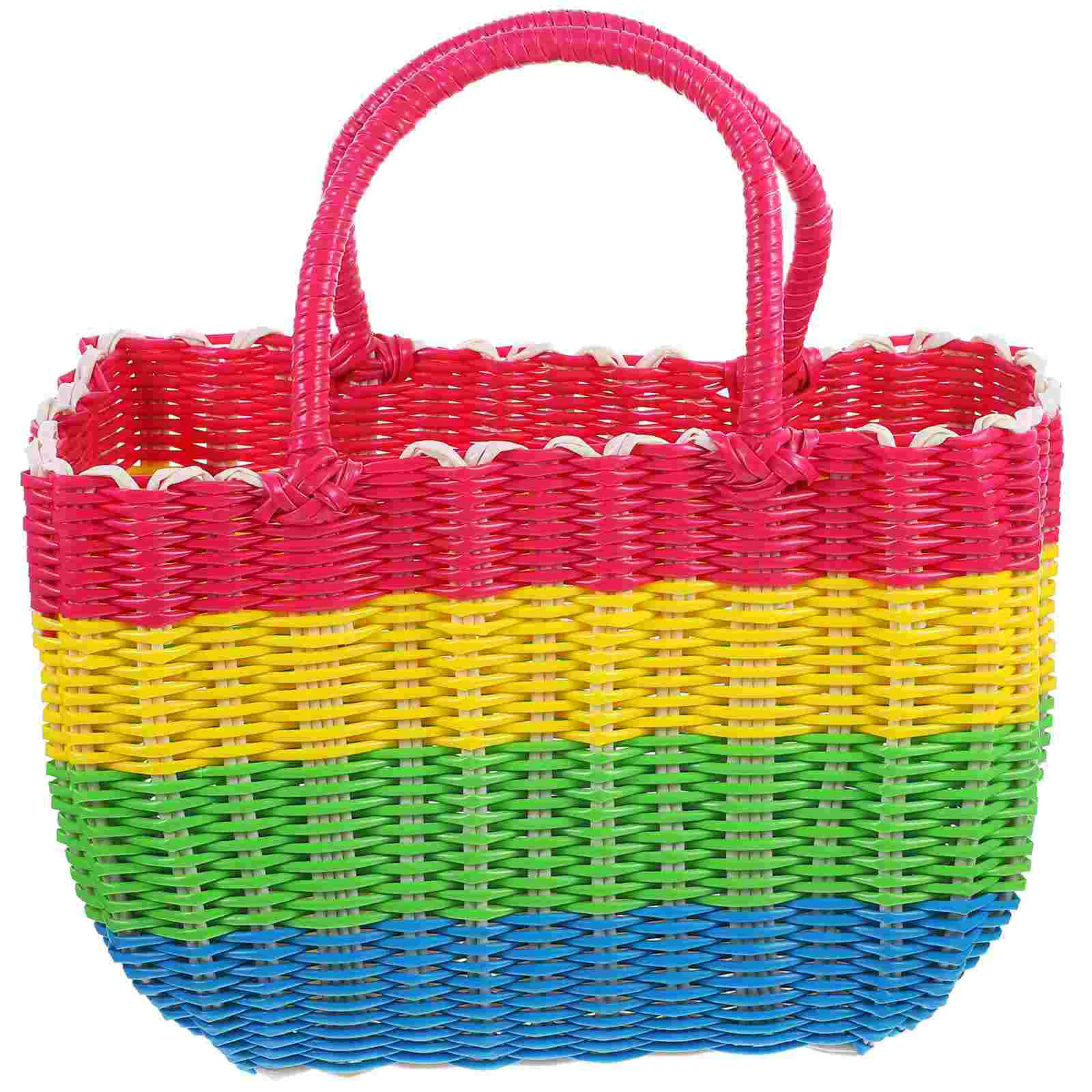 Vegetable Picnic Basketss Shopping Woven Straw African Market Plastic Gift Bathroom Organizing Toiletries Picnic