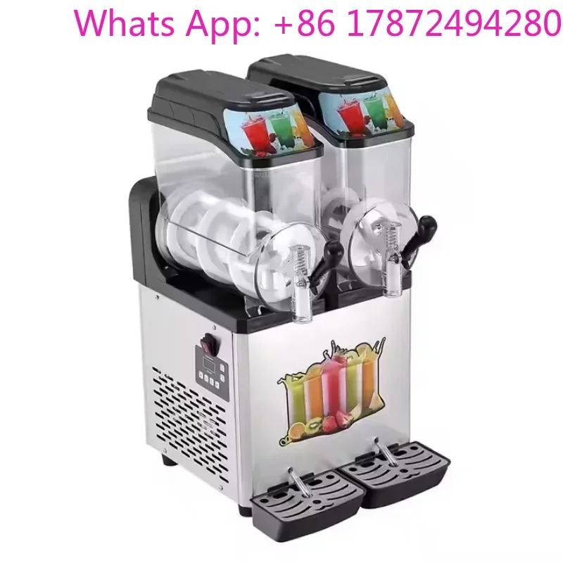 Price Discount Double Head Slush Machine High Quality Commercial Kitchen Refrigeration Equipment For Bars & Cafés