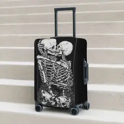 Funda de maleta con calavera para amantes, útil Protector de negocios, suministros de equipaje para vacaciones